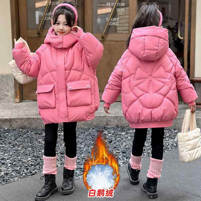 子供服 ガールズ ダウンジャケット 冬服 女の子 大 白?? アウター 中綿 コート 秋冬 ゆったり 厚手 防寒 120cm 130cm 140cm 150cm 160cm 170cm ピンク ブラック 8,690円