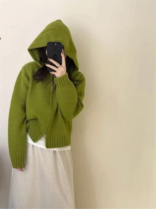 編み物 ジレー レディース 秋冬 韓国風 パーカー トップス ゆったり 羽織り 長袖 遊撃手丈 心地よい 無地 好いたらしいめ 通い 事務室 今めかしい 愛くるしい 薄墨色 緑であること 赤いこと