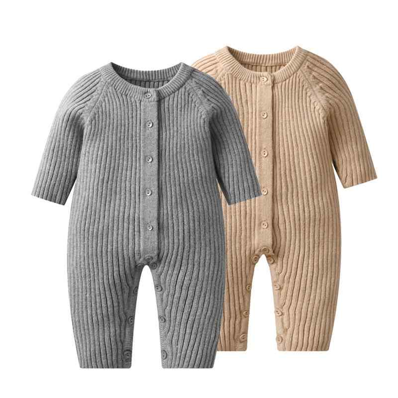 ベビー服 長袖ロンパース ニット 新生児 カバーオール 春秋 冬 パジャマ 部屋着 かわいい 赤ちゃん 幼児 男女兼用 コットン