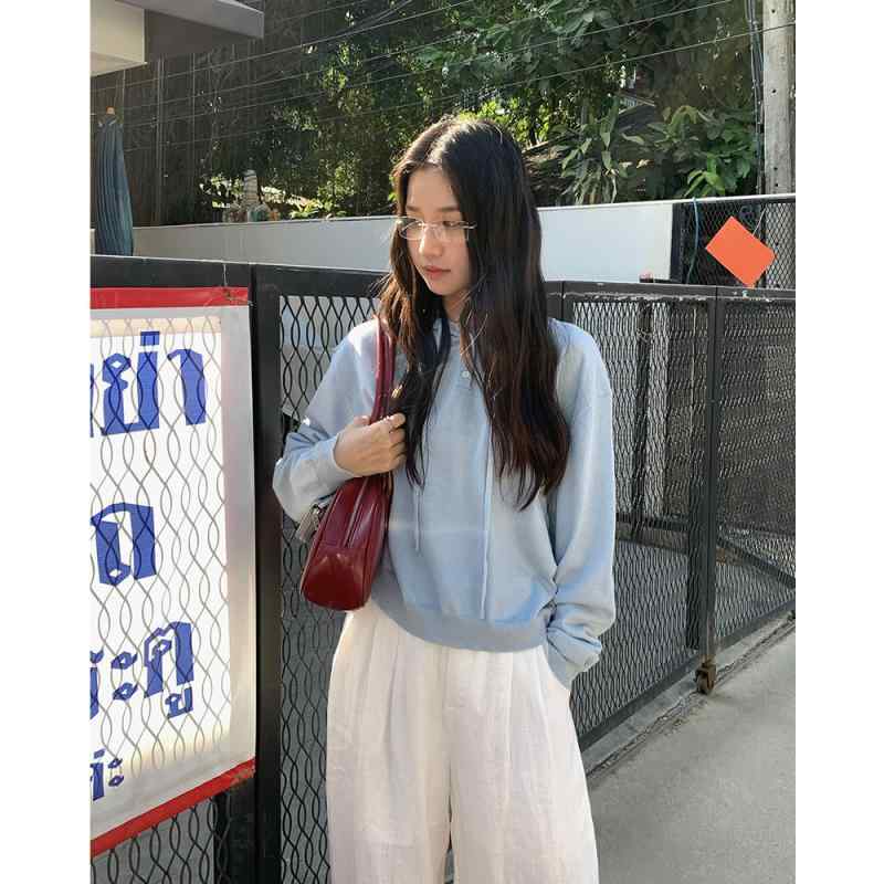 パーカー レディース 春物 韓国風 長袖 薄っぺら 編み物 ティーシャツ ゆったり 普段使い走り 愛くるしげ サクラ色系