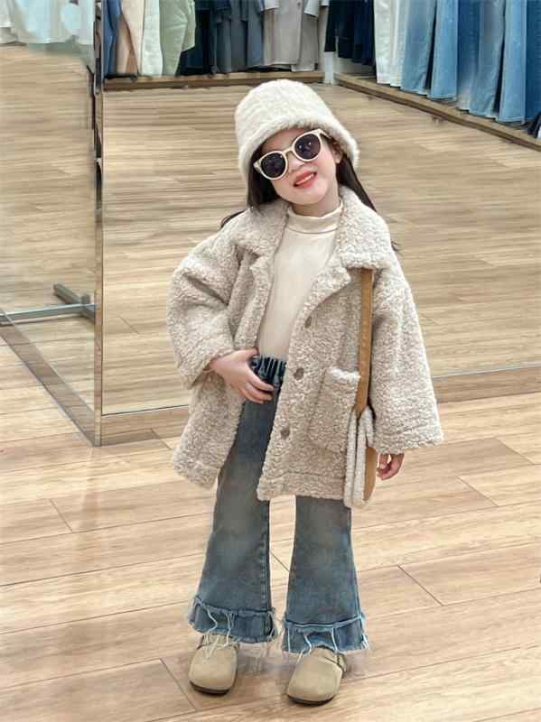 子供服 アウター 女の子 中綿入りコート ボア襟付き 冬 韓国風 ガールズ ジャケット 中綿 ジャンパー ゆったり かわいい 通園 通学