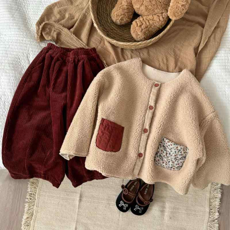 子供服 アウター 女の子 ボアジャケット ジャンパー ブルゾン キッズ 花柄 切り替え フリース 防寒 あったか 裏地付き 秋冬