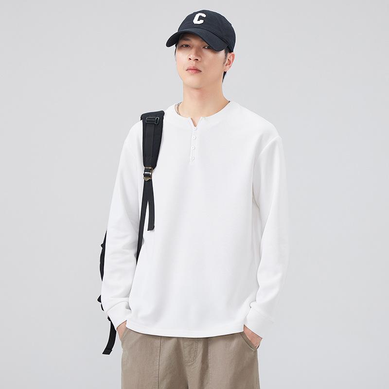 Tシャツ メンズ 長袖 Vネック スウェットシャツ トレーナー カットソー 綿 無地 スリムフィット プルオーバー トップス 韓国風 春秋 部屋着 普段使い
