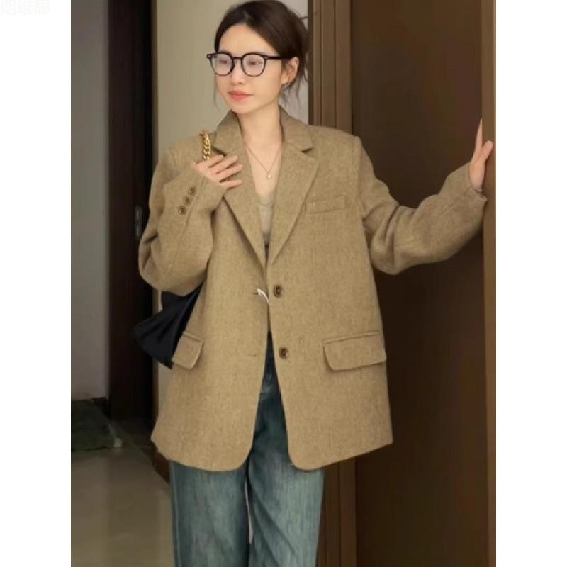 ジャケット レディース 秋冬 ウールコート ショート丈 ゆったり 韓国 ファッション オフィス 通勤 きれいめ アウター 上着 羽織り 防寒