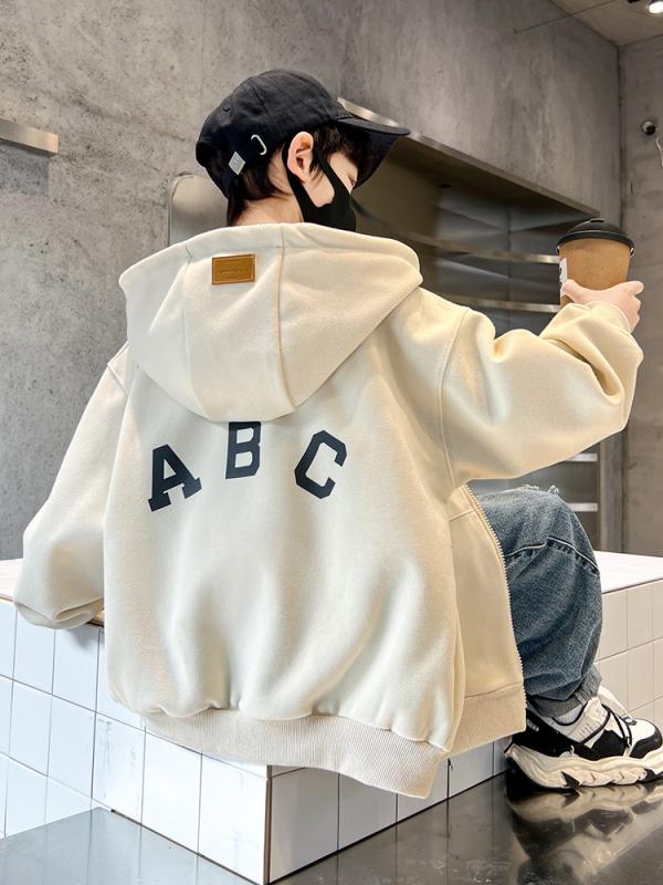 キッズ 男の子 アウター 春秋 フード付き スウェット パーカー ジャケット ジャンパー ブルゾン ボーイズ 子供 服 上着 羽織り 120cm 130cm 140cm 150cm 160cm 170cm 綿85%