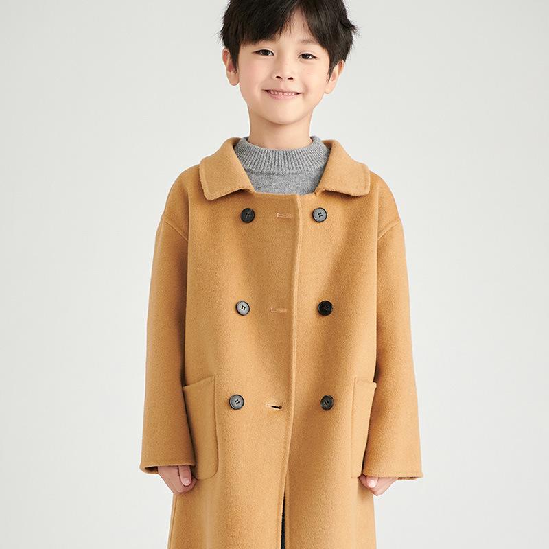子供服 アウター 男女兼用 秋冬 ウール混 ツイード コート キッズ 親子 ペア ジャケット 男の子 女の子 カジュアル ミドル丈 100 110 120 130 140 150 160cm