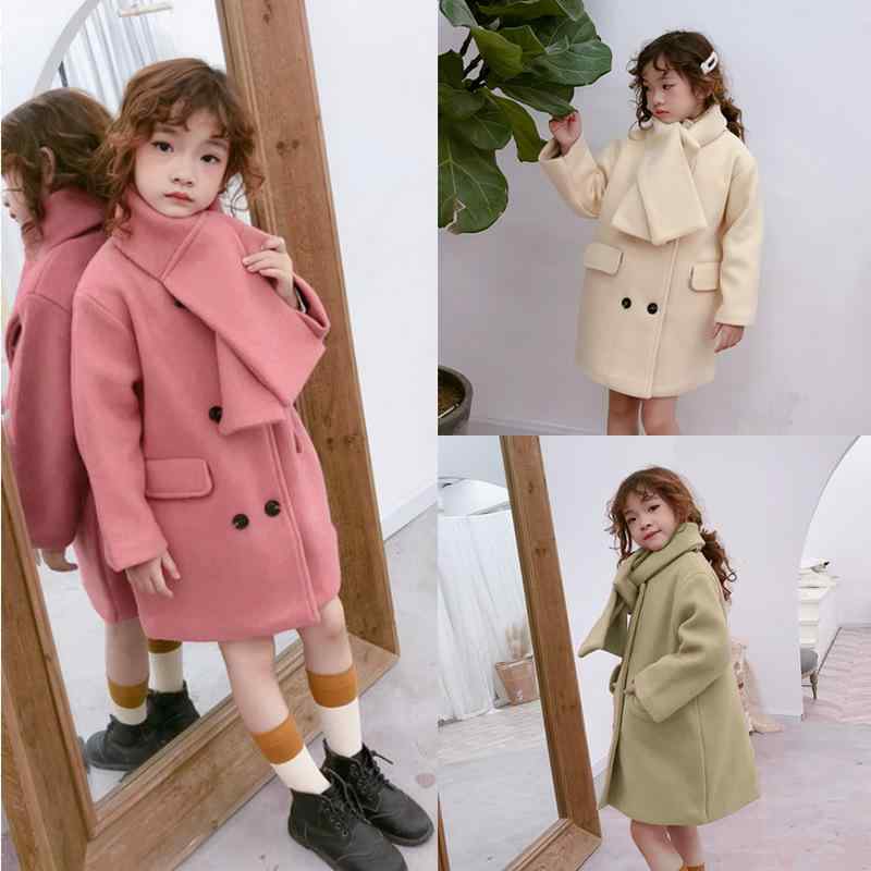 子供服 アウター 女の子 ウールコート ロングコート 秋冬 3歳 4歳 5歳 6歳 7歳 8歳 9歳 チェック柄 かわいい おしゃれ 襟付き 厚手 防寒 裏地付き 普段着 通園 通学 ベージュ ピンク系 グリーン系