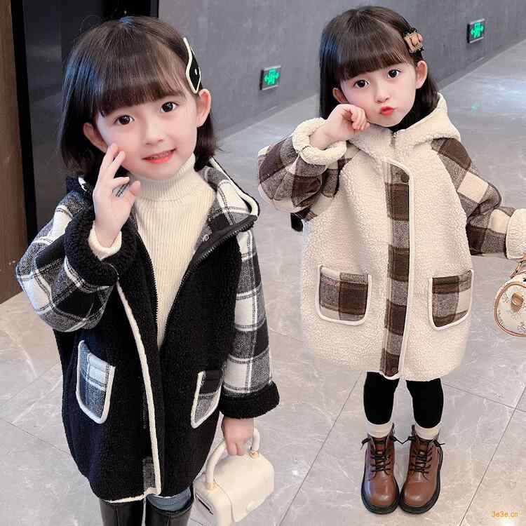 子供服 アウター 女の子 千鳥格子 コート 秋冬 キッズ おしゃれ かわいい ジャケット ジャンパー 冬服 起毛 普段使い 防寒 あたたかい 裏地付き 90 100 110 120 130 ブラック カーキ