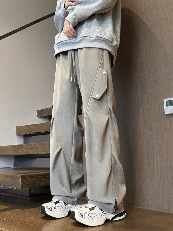 パンツ メンズ コーデュロイパンツ 秋冬 男性用 ゆったり ワークパンツ 厚手 ズボン ワイドレッグ スウェットパンツ カーゴパンツ ミリタリー