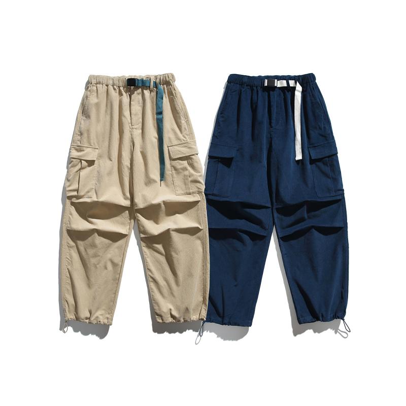 パンツ メンズ 男性用 コーデュロイ ワークパンツ カーゴパンツ ロングパンツ カーキ 湖ブルー 秋 カジュアル 普段使い