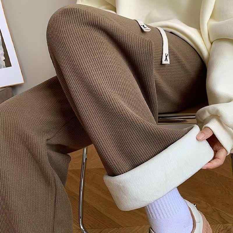 パンツ レディース 秋冬 コーデュロイ ワイドレッグパンツ 裏起毛 あったか ストレートパンツ カジュアルパンツ ハイウエスト 美脚 伸縮性 厚手 防寒 ブラック ホワイト グレー ブラウン