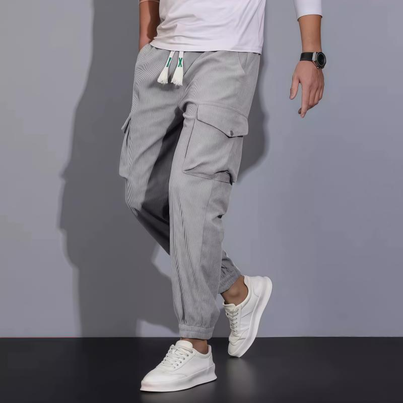パンツ メンズ 男性用 コーデュロイパンツ カーゴパンツ ロングパンツ ワークパンツ 多ポケット 普段使い リラックス ストリートファッション カジュアル スタイル グレー ブラック ホワイト グリーン