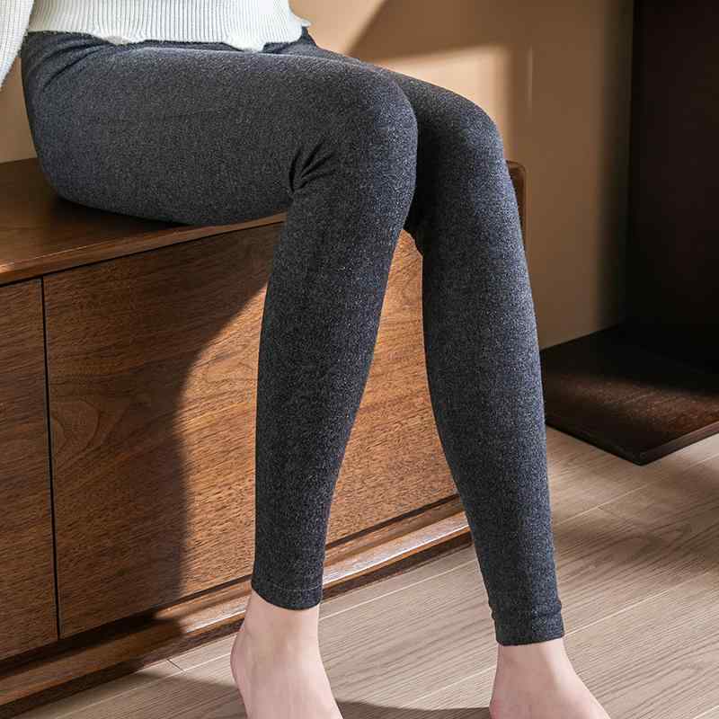 パンツ 男女兼用 秋冬 羊毛 カシミヤ 高腰 あったか インナー 防寒 保温 レギンス スパッツ 黒 グレー ベージュ｜イーマイショップ