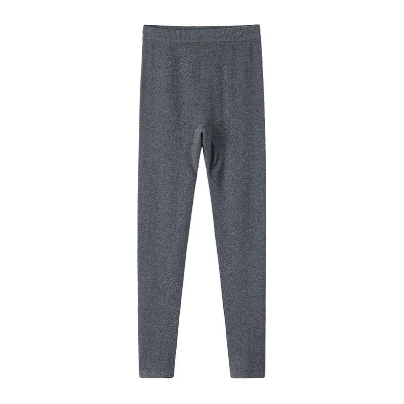 パンツ レディース 秋冬 山羊絨 あったか インナー 九分丈 レギンス スパッツ 腹巻 無縫製 灰色 黒色