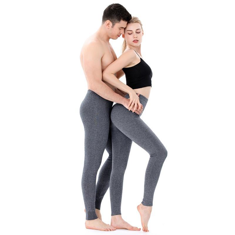 パンツ 成人男性用 薄っぺら シングル人間の顔 羊毛 ズボン下 保温性 伸縮性 秋冬 高腰 レギンス スパッツ 薄墨色 黒いこと系