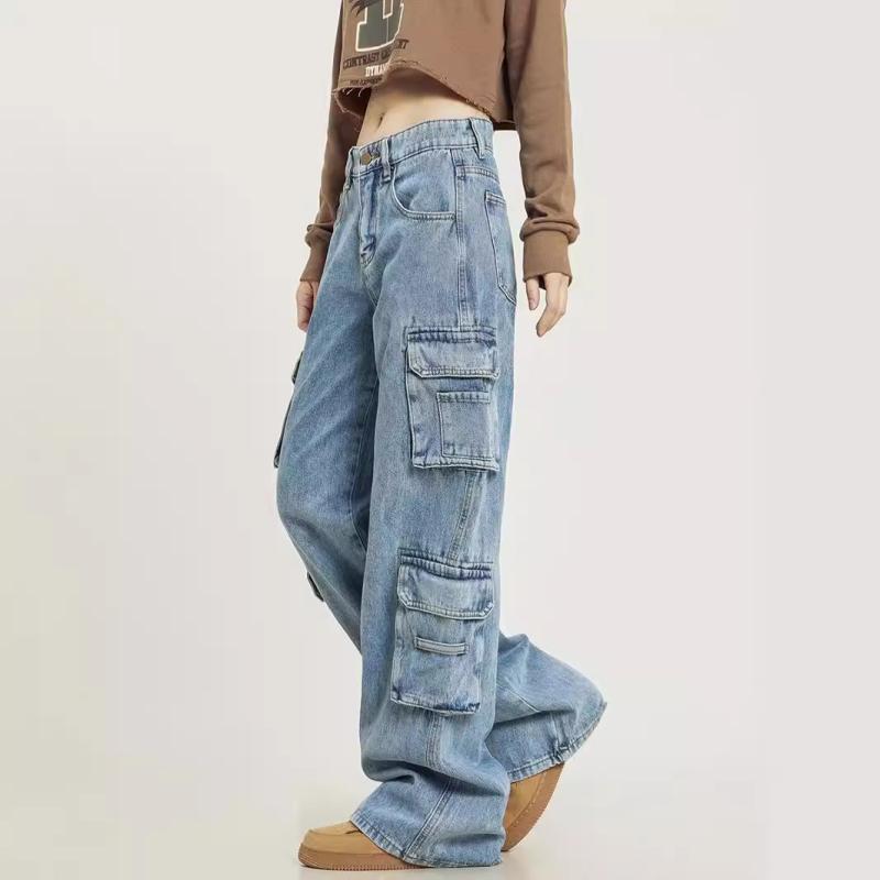 ジーンズ メンズ ストリート系 デニムパンツ ジーパン ワイドパンツ バギーパンツ ウォッシュ加工 ユーズド加工 春 高身長 スタイルアップ