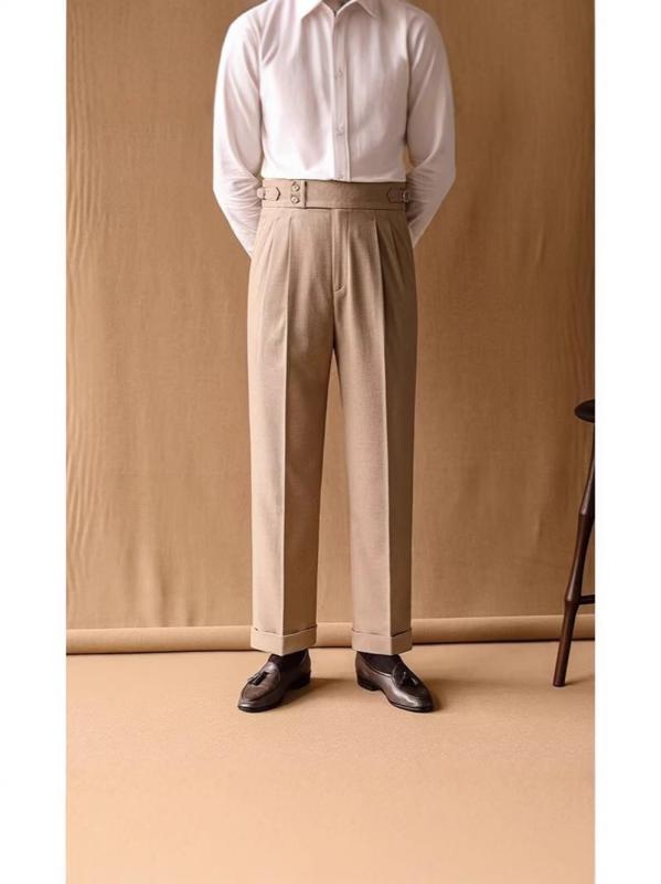 パンツ 男性用 ワイド コーデュロイパンツ ゆったり ストレートパンツ スラックス オフィススタイル 無地 シンプル カジュアル 深灰色 カーキ色 茶色 黒色 秋冬