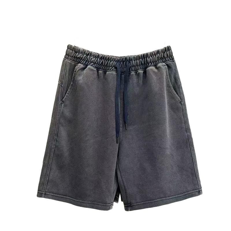 ショートパンツ 男女兼用 春夏 ウォッシュ加工 ダメージ加工 ストリート アメカジ スポーツ 草グリーン 炭ブラック 泥石灰 藏青色 S M L XL 2XL