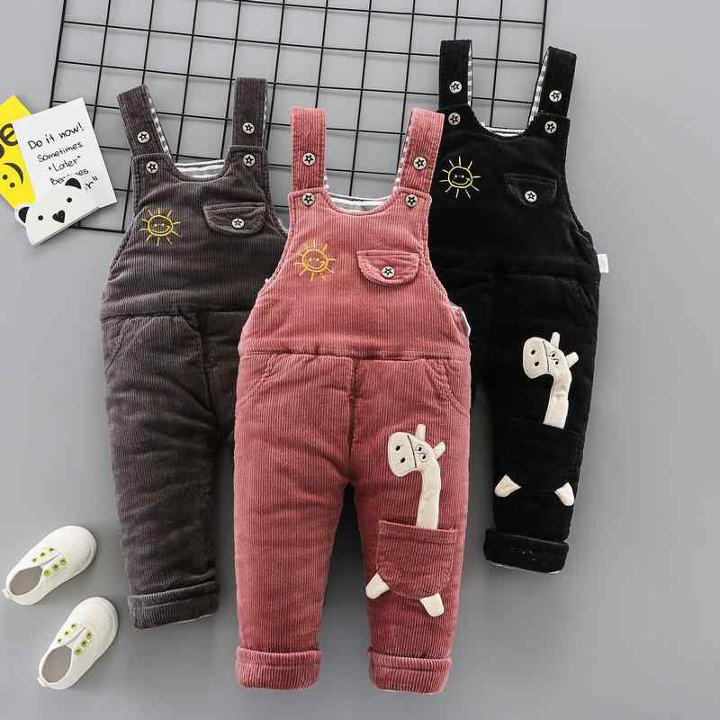 ベビー キッズ パンツ 冬用 厚手 コーデュロイ コットン 背当て付き 長ズボン 男女兼用 赤ちゃん 幼児 暖か 高品質 かわいい おしゃれ着 普段着