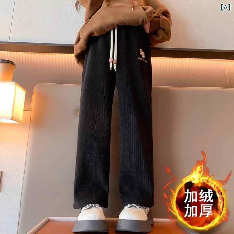 子供服 パンツ 女の子 ストレート ワイドレッグ コーデュロイ ロングパンツ 裏起毛 スポーツ 秋冬 女児 ガールズ 120cm 130cm 140cm 150cm 160cm 170cm 運動着 普段着