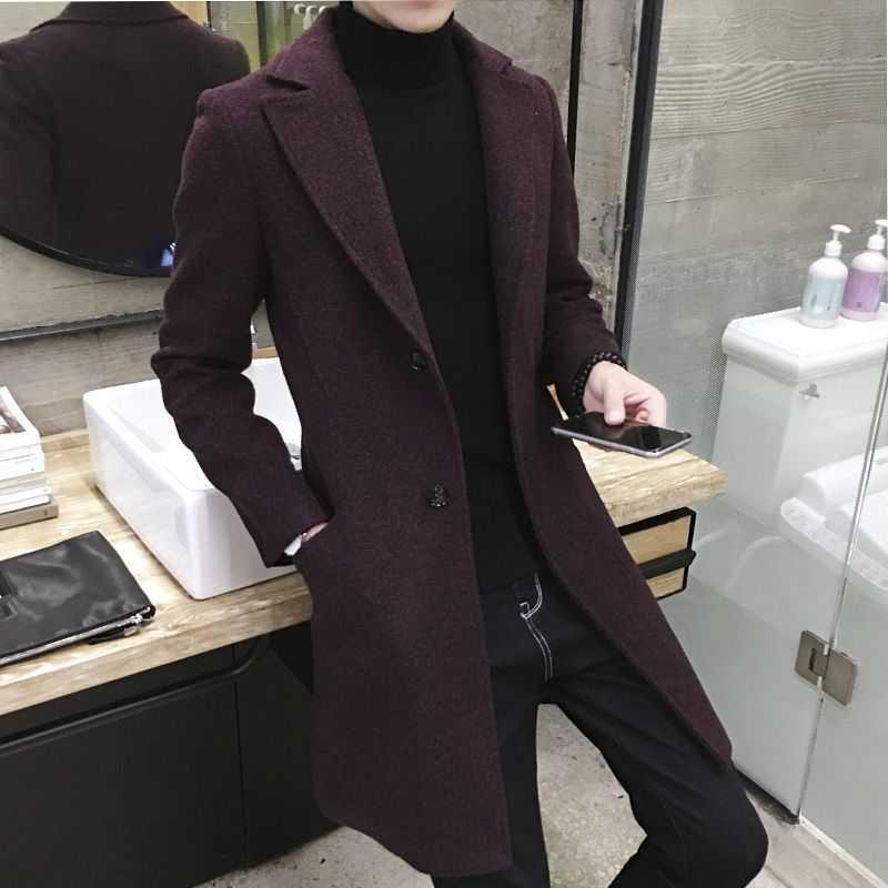 コート メンズ 秋冬物 ウール トップス ショート丈 カジュアル 韓国風 グレー ブラック カーキ ネイビー M L XL 2XL 3XL 4XL 5XL
