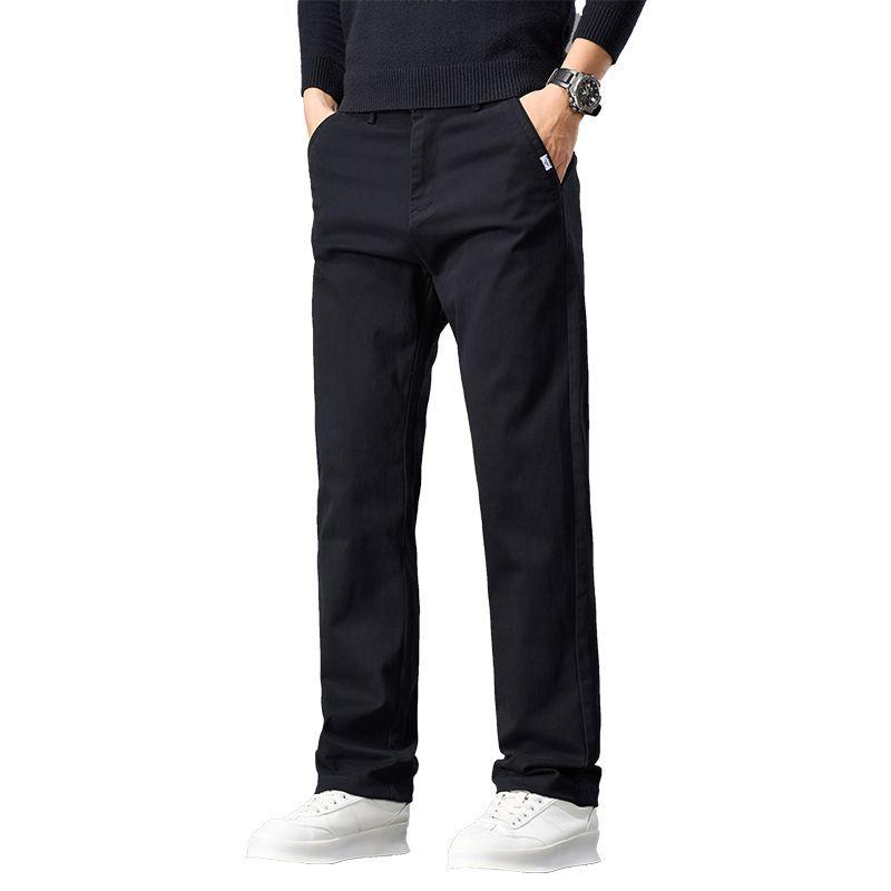 パンツ 男性用 裏起毛 ストレートパンツ カジュアルパンツ メンズ ファッション ズボン ボトムス ブラック カーキ グレー 綿 微ストレッチ 普段使い