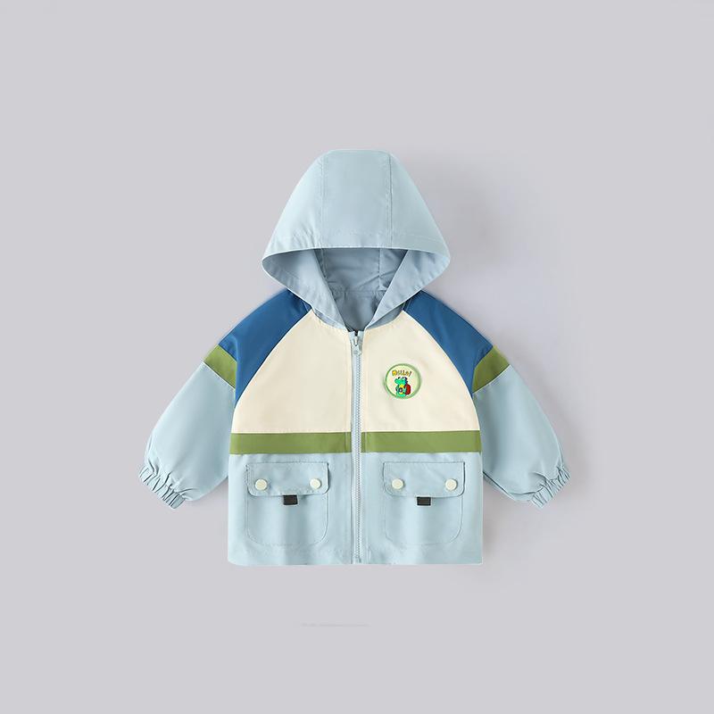 子供服 ジャケット 秋冬 キッズ 中小童 パーカー 配色 ジップアップ アウター 防風 90 100 110 120 130 140