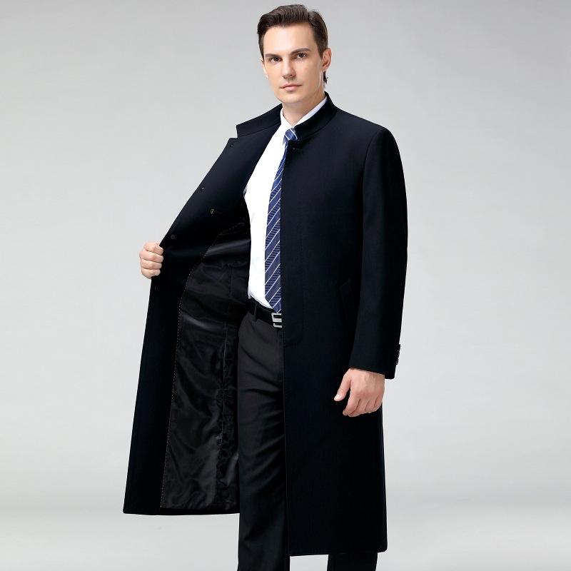 コート メンズ 男性用 秋冬 ビジネス 紳士服 ウール ポリエステル混紡 シングルブレスト 無地 ブラック フォーマル カジュアル