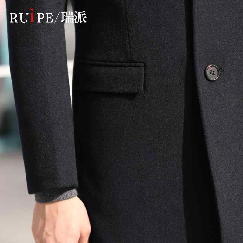 厚地の外套 メンズ 絨毛交ぜあわせる アウター テーラード 秋冬 今めかしい 商行為 心地よい 成人男性用 黒 薄墨色 駱駝 メンズファッション-コート・ジャケット