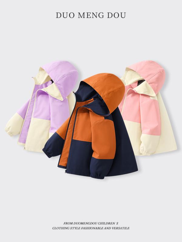 子供服 アウター ジャケット 大衣 男女兼用 防風 撥水 保温 フード付き ジャンパー キッズ 3way 取り外し可能 秋冬