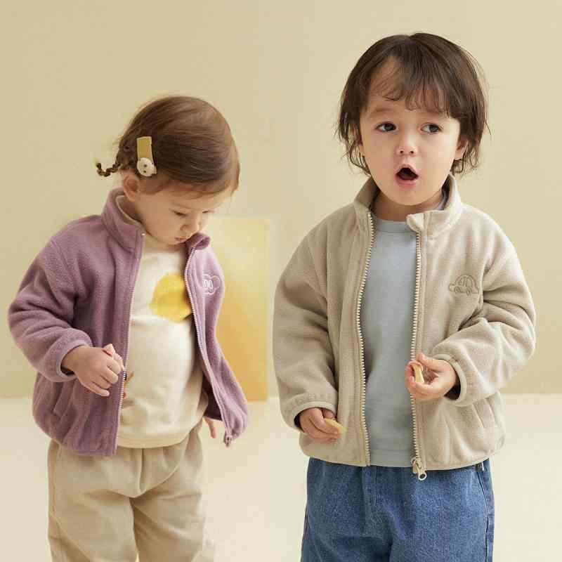 子供服 ジャケット ベビー服 両面フリース アウター ハーフハイネック 暖か 秋 男女兼用 かわいい 80 90 100 110 120 130 140