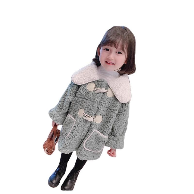 子供服 アウター 秋冬 女の子 ボアジャケット コート 厚手 Vネック 韓国風 かわいい ガールズ 防寒 普段使い お出かけ 90 100 110 120 130 140cm