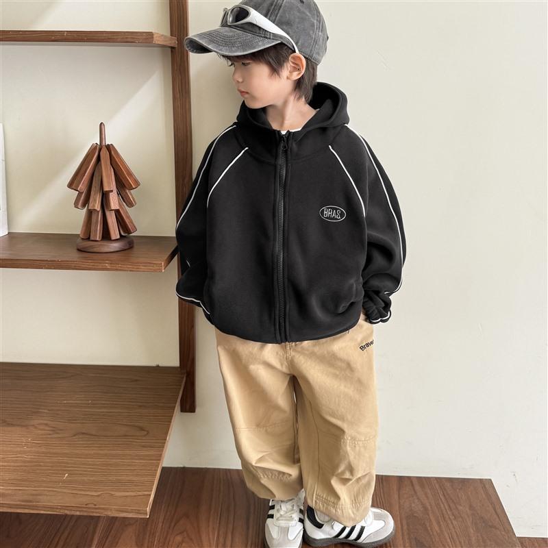 子供服 男の子 アウター フリース ジャケット パーカー 秋冬 防寒 暖かい 緑 黒 110cm 120cm 130cm 140cm 150cm 160cm 170cm