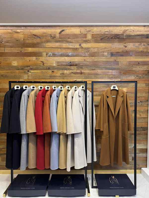 レディース 毛・希外套 浴袍風 ウールコート ダブルフェイス カシミヤ ロング丈 西装襟 厚手 ルーズフィット キャラメル アイスホワイト オートミール キャメル スモッグブルー パンプキン 煉瓦色 トープ スモークグレー ダークネイビー ブラック ミルク