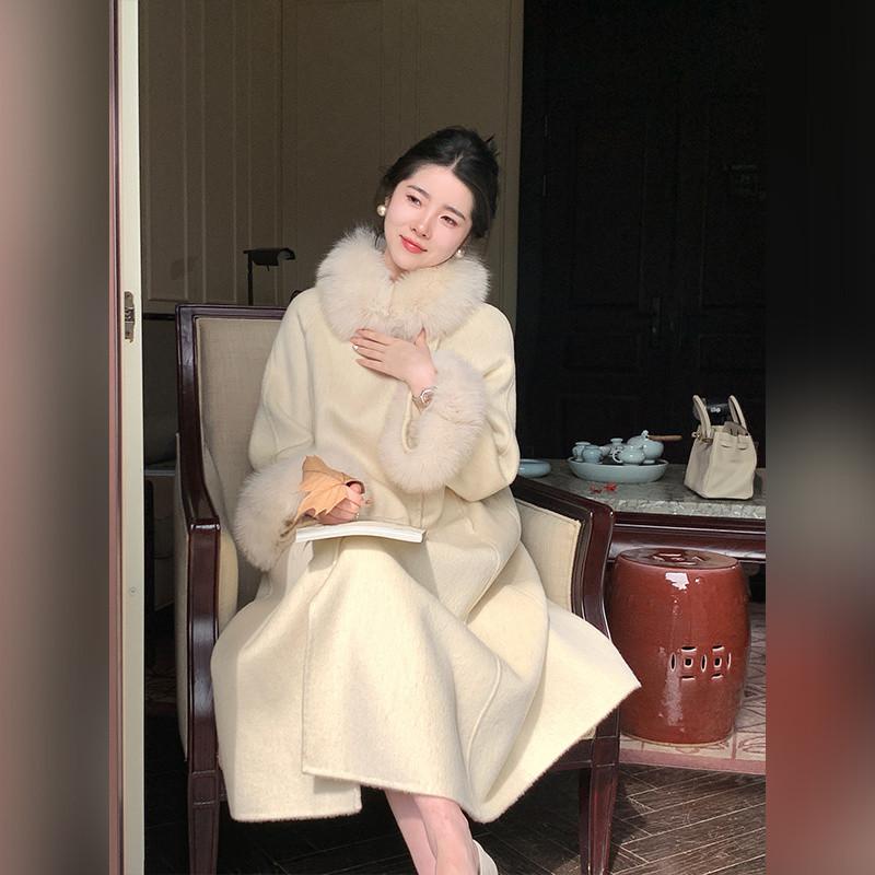 厚地の外套 レディース 秋冬 窈窕たる アウター 毛織物 ゆったり 朦々たる あたたかい 薄墨色 ベージュ S M L XL