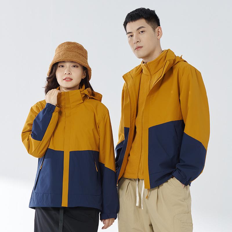 マウンテンパーカー 男女兼用 秋冬 防風 防水 登山服 アウトドアウェア ペア 切り替え フリース