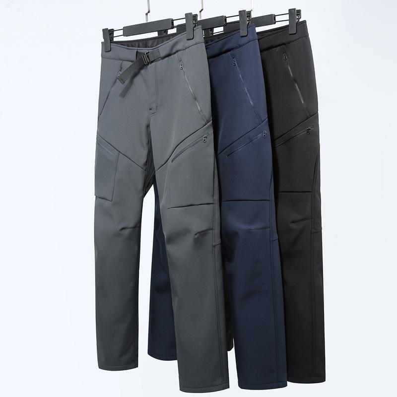 パンツ アウトドア メンズ 防風 撥水 保温 登山パンツ 多ポケット 裏起毛 秋冬 トレッキングパンツ 男性用