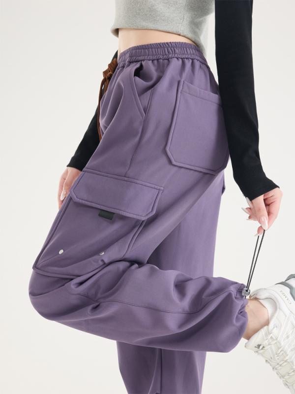 パンツ レディース メンズ 春秋冬 裏起毛 ワークパンツ 防風 防水 登山パンツ アウトドアパンツ カーゴパンツ 男女兼用 ユニセックス 軍緑 カーキ 紫 青 黒 軽量 伸縮性