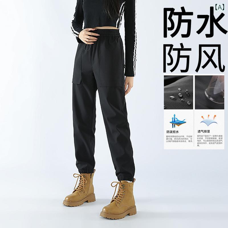 パンツ レディース 春秋冬 裏起毛 防寒 撥水 防風 アウトドア 登山 ウェア 大きいサイズ ゆったり 速乾 黒 グレー カーキ