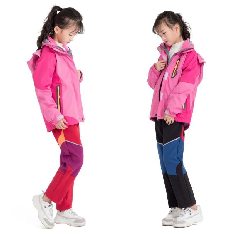 キッズ 登山パンツ 裏起毛 男女兼用 防風 防水 ズボン 子供用 アウトドアパンツ トレッキングパンツ キャンプパンツ 撥水 保温 秋冬 ブラック 黒 グレー ブルー 青 レッド 赤