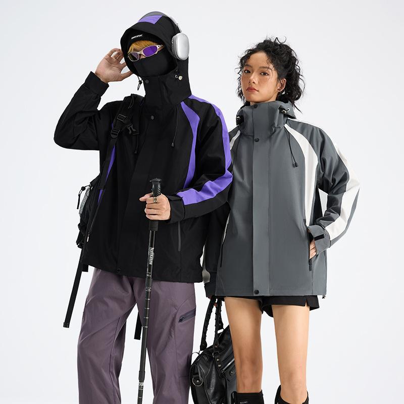 マウンテンパーカー メンズ レディース 防風 防水 登山ウェア アウトドア ジャケット 秋冬 春 3in1 取り外し可能 裏起毛 フリース