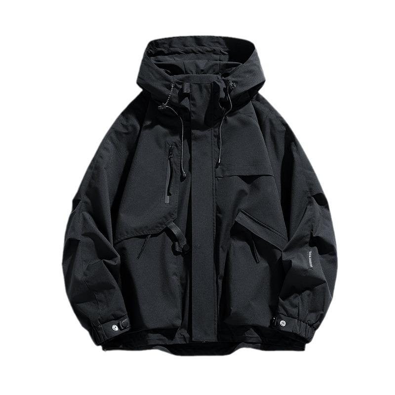 マウンテンパーカー 男女兼用 春秋 防水 防風 アウトドア 登山 薄手 ジャケット 作業着 カーキ ブラック パープル系