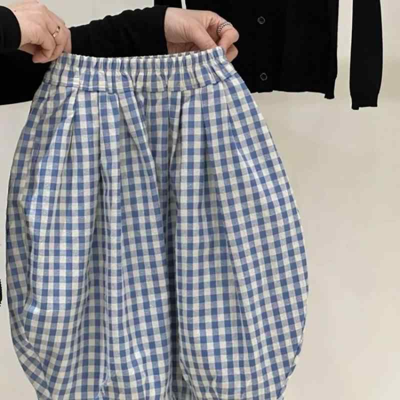 子供服 防蚊パンツ 春物 ベビー キッズ 格子柄 サルエルパンツ 男の子 女の子 80 90 100 110 120