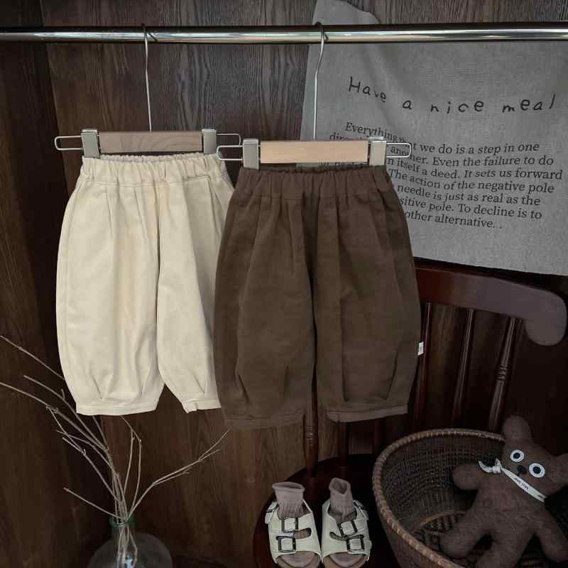 子供服 パンツ 春秋 ベビー カジュアル コットン ロングパンツ 男女兼用 ズボン 73 80 90 100 110 カーキ ブラウン