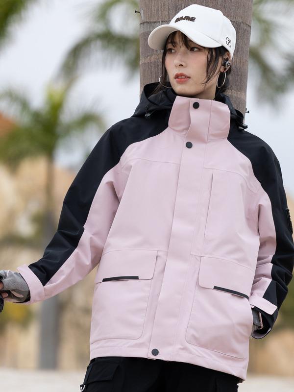 マウンテンパーカー レディース メンズ 防風 防水 透湿性 春 秋 アウトドア 登山用 S M L XL XXL XXXL 4XL ホワイト ピンク系 カーキ ブラック