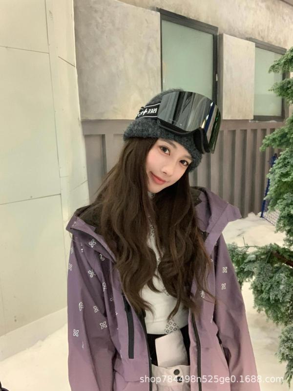 スキーウェア 男性用 女性用 防水 スノーボードウェア 上下セット 雪遊び スキー ジャケット パンツ アウトドア スポーツ パープル