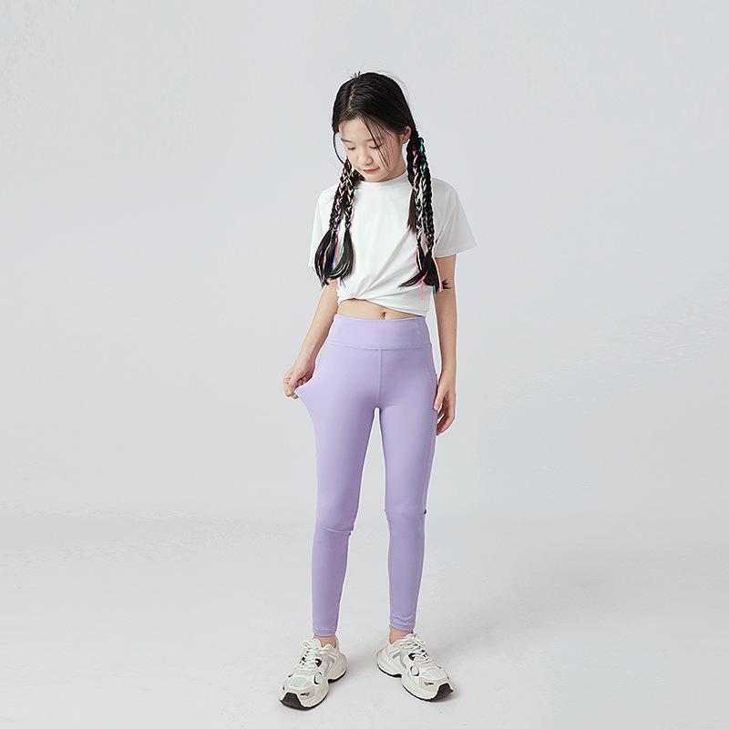 子供服 パンツ 女児 スポーツパンツ 速乾 接触冷感 ロングパンツ 蚊除け 無地 春夏 薄手 ウエストゴム グレー 灰色 ピンク ブルー ブラック