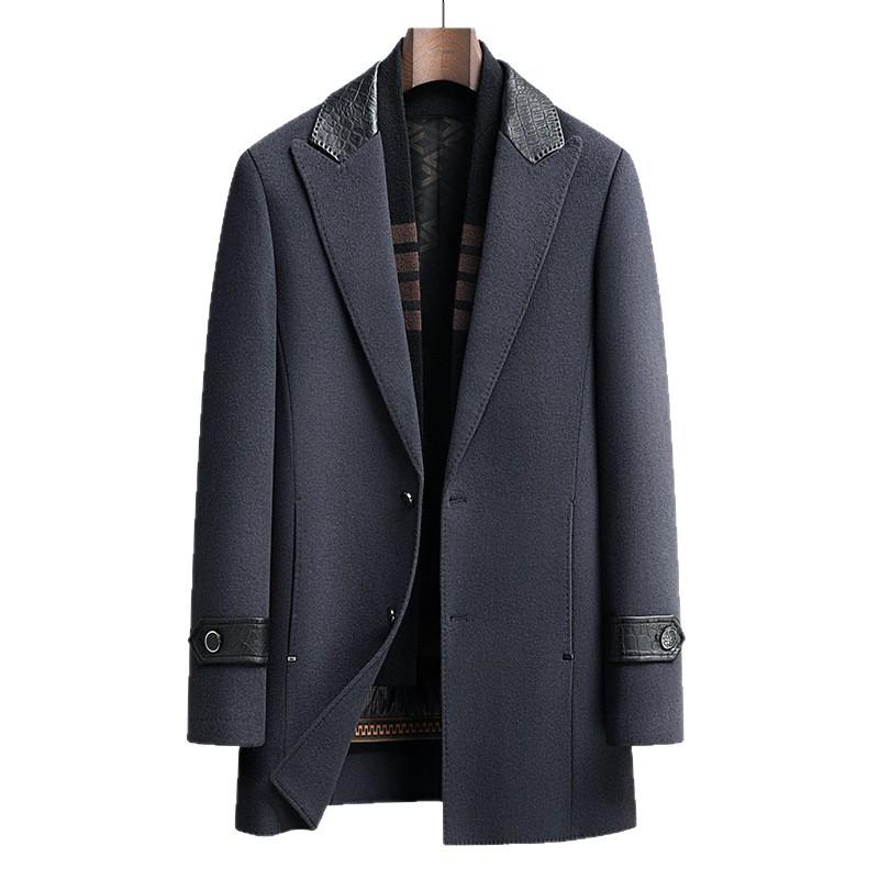 コート メンズ 男性用 ウールコート 取り外し可能 ダウンライナー付き ビジネス 紳士服 秋冬 厚手 無地 グレーグリーン ブラック M L XL 2XL 3XL 4XL 5XL 6XL 7XL 8XL|イーマイショップ