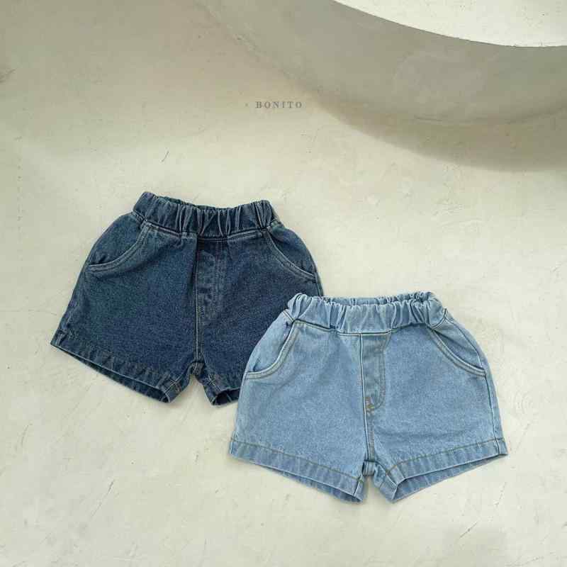 キッズ デニム ショートパンツ 無地 男女兼用 子供服 短パン ハーフパンツ 普段着 おしゃれ 潮范 夏 綿 浅ブルー 深ブルー