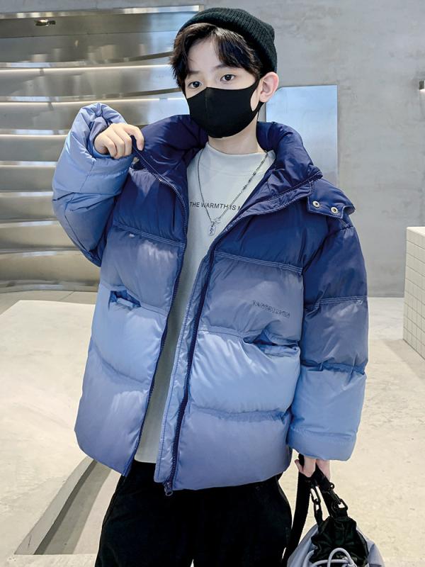 子供服 中綿入りジャケット 男の子 冬 中綿 コート アウター キッズ ジュニア 防寒 暖かい 中綿75% ポリエステル75% グレー ブルー 120 130 140 150 160 170